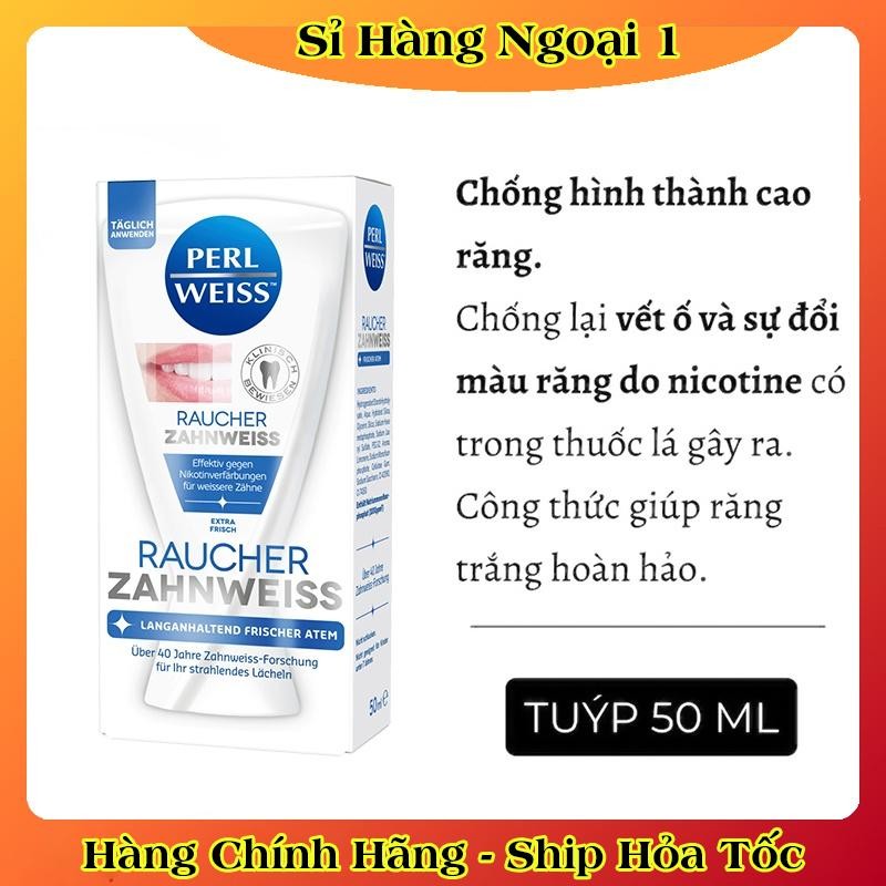 Kem đánh răng làm trắng Perl Weiss 50ml của Đức - Date mới Đủ Bill