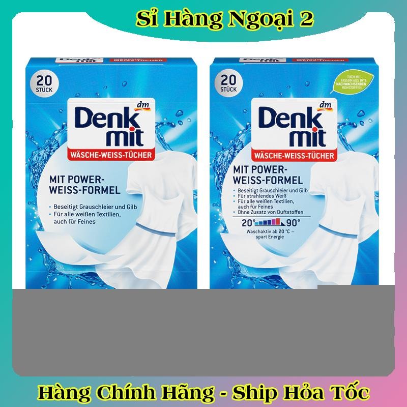 Bộ Giấy tẩy trắng, tẩy trắng cổ áo,giấy chống phai màu quần áo Denkmit và giấy nhuộm đen Heitmann Đức- Date mới Đủ Bill