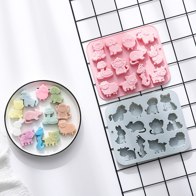 12 Chủ Đề Cung Hoàng Đạo Silicon Làm Bánh Sô Cô La, Thạch Cao, Xà Phòng, Epoxy, Dụng Cụ DIY
