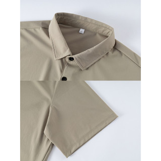 [Plus Size] Áo sơ mi Polo công sở Oversize liền mạch bằng lụa băng thoáng khí khô nhanh