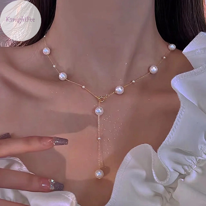 K2nightfee Ngọc Trai Thanh Lịch Dây Choker Thời Trang Hàn Quốc sel Vòng Cổ Xương Đòn Dây Chuyền Nữ Trang Sức Tiệc Cưới Quà Tặng VN