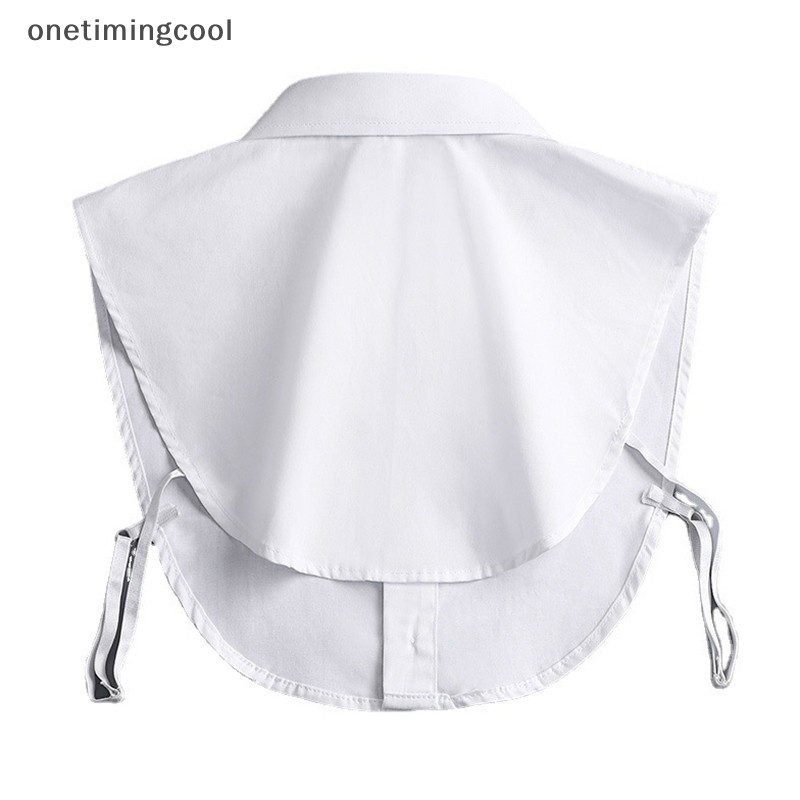 Onetimingcool Cổ Giả Trắng Đen Áo Len Có Thể Tháo Rời Áo Sơ Mi Nữ Cotton Ve Áo Áo Top Nữ Quần Áo Phụ Kiện VN