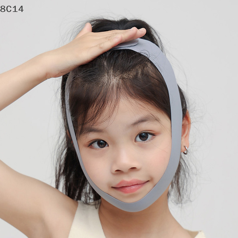 GVERLCRTN Máy định hình mặt chữ V, đai nâng cằm cho trẻ em, dây đeo massage, chăm sóc da mặt, tái sử dụng [8C]