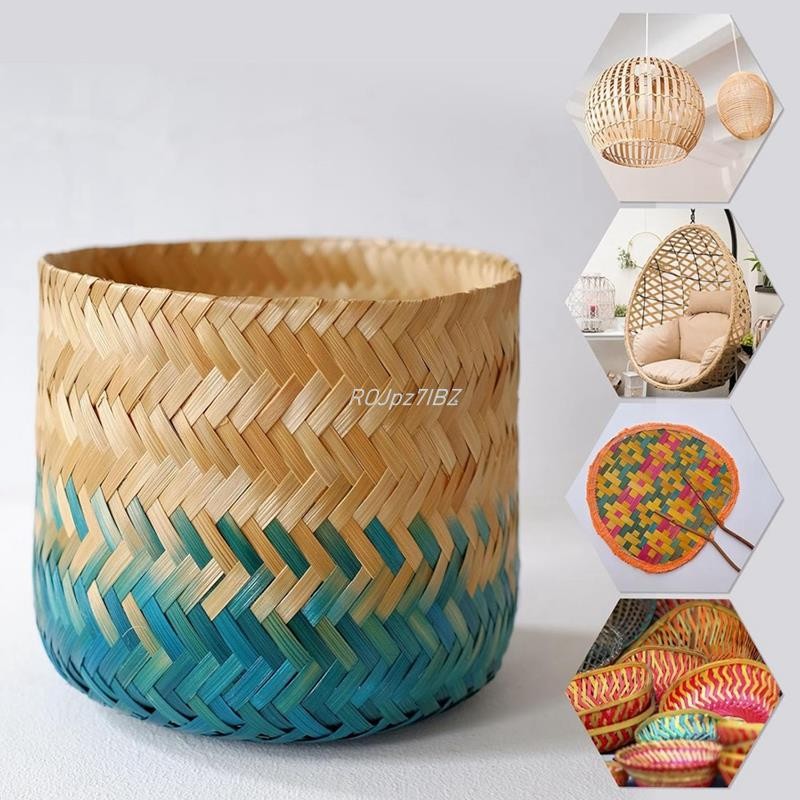 Dải tre để dệt 7 / 16Inchx 10 Ft, 5 gói Khăn lau phẳng mỏng Mây mía Reed để làm giỏ Đồ thủ công DIY, Màu be, Dễ sử dụng Tay nghề tinh xảo bền bỉ