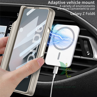Bản Lề Từ Tính Giá Đỡ Bút Chân Đế Ốp Lưng Samsung Galaxy Z Fold 6 Z Fold 5 Z Fold 4 Sạc Không Dây Mặt Trước Phim Cường Lực Vỏ Cứng (Có Bút)