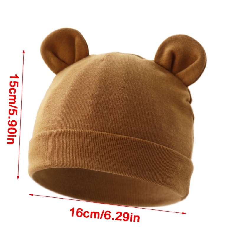 Fl Mũ Tai Đáng Yêu Cho Bé Sơ Sinh Co Giãn Bonnet Chắc Chắn Cho Trẻ Sơ Sinh 0-24 Tháng