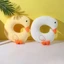 Gối hình chữ U AWNGD, Gối cổ thêu dễ thương, Phong cách Nhật Bản Hạt xốp ngỗng lớn Crystal Velvet Gối du lịch tại nhà