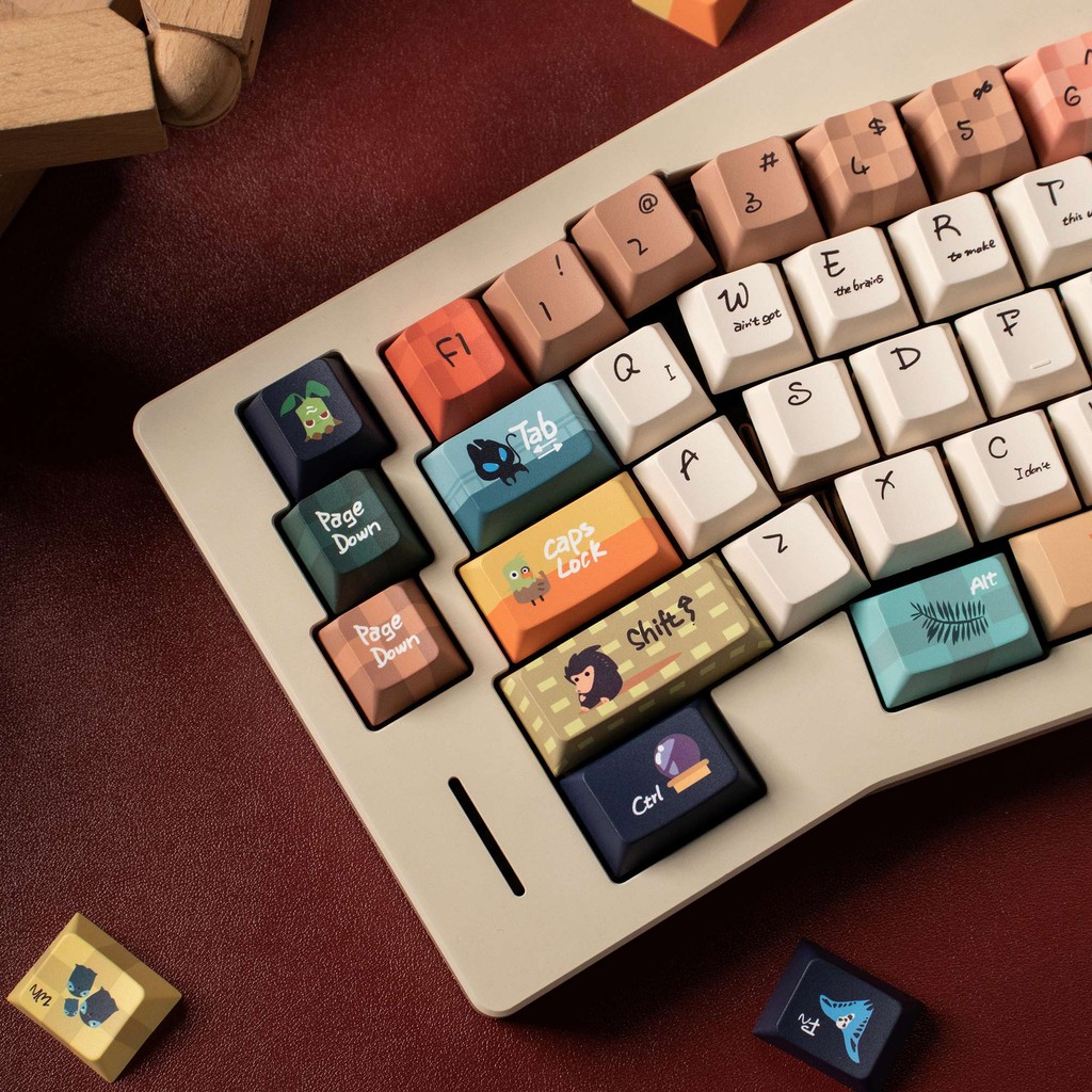 URE Magical Animals Keycaps PBT cherry / MOA Profile dày 1.7mm Bộ Keycaps dễ thương cho MX Switch Bàn phím cơ | BigBuy360 - bigbuy360.vn