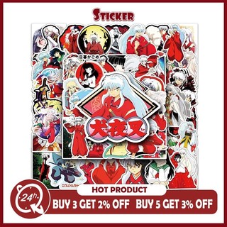 Bộ 50 Anime Inuyasha Miếng Dán DIY Nhật Ký Hành Lý Sổ Lưu Niệm Điện Thoại Di Động Xe Đạp Chống Thấm Nước Miếng Dán