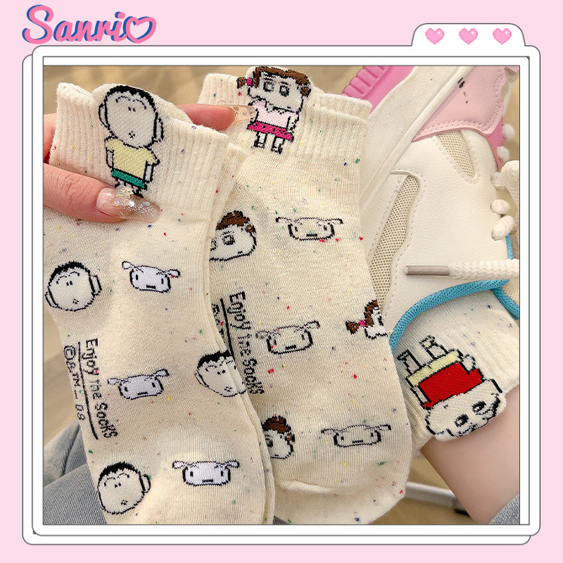 Hoạt Hình Dễ Thương Crayon Shin chan Tất Ngắn Shin chan Nini Dumb South Thoải Mái Mềm Đa Năng Tất