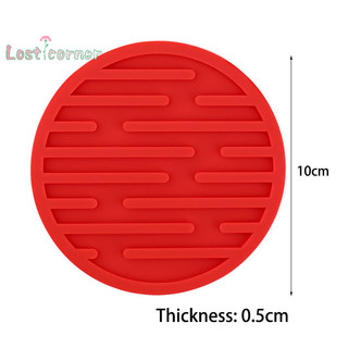 [Lostcorner] Thảm silicon chịu nhiệt Cốc lót ly tròn chống trượt Dụng cụ đặt bàn [Mới]
