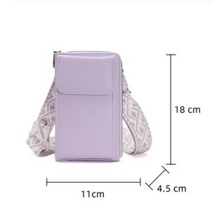 Thời Trang Da PU Nữ Dọc Điện Thoại Di Động Túi Đeo Vai Đa Năng Có Thể Điều Chỉnh Dây Đeo Vai Túi Đeo Ngang