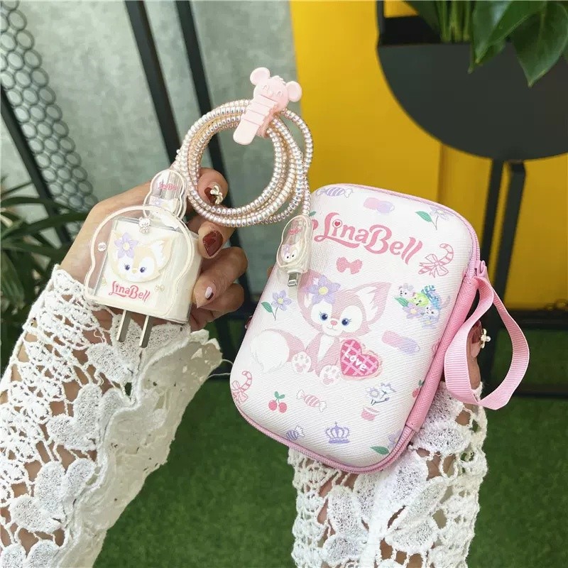 Vỏ Sạc Dễ Thương Snoopy Sạc Bảo Vệ Loại c Cổng Bảo Vệ Dây Cáp Tương Thích Với iPhone 18w / 20w Có Túi Bảo Quản
