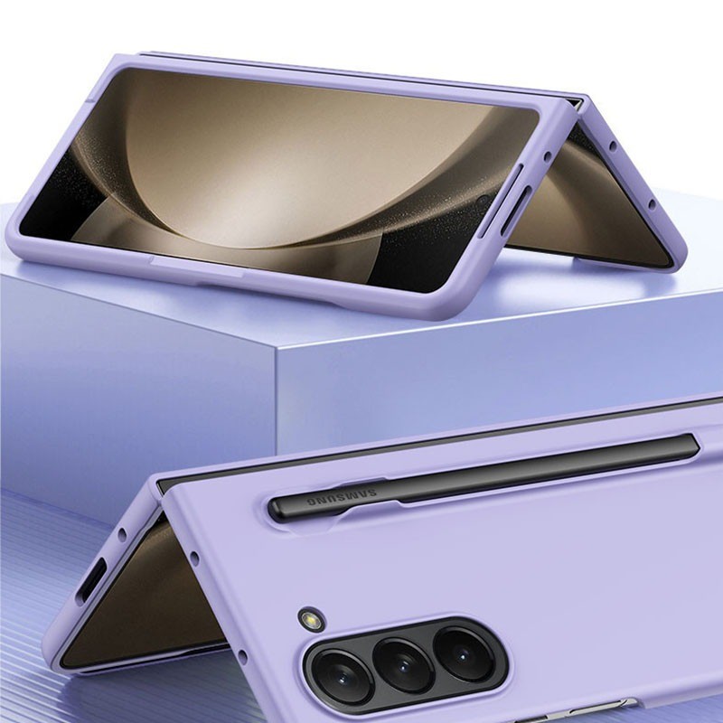 Vỏ cứng PC mờ siêu mỏng cho Samsung Galaxy Z Fold 7/6/5/4/3/Fold 3, thân thiện, khe cắm bút S, chống sốc