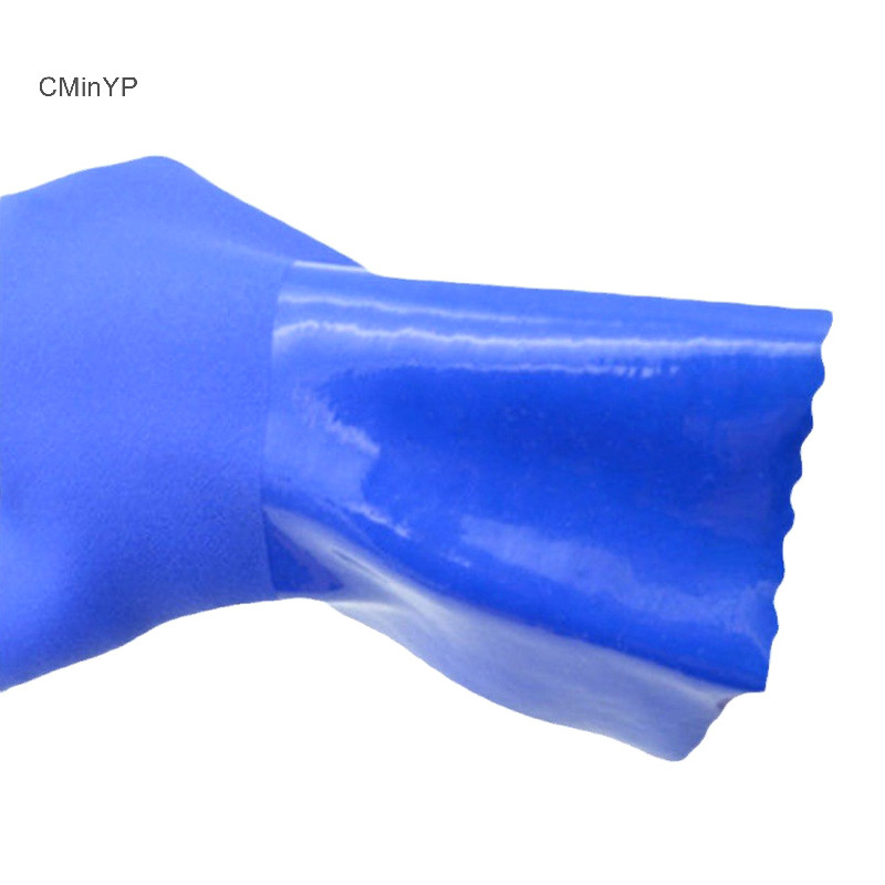 Găng tay bảo hộ PVC chống trơn trượt, dày, chống ăn mòn hóa chất, chống mài mòn, không thấm nước