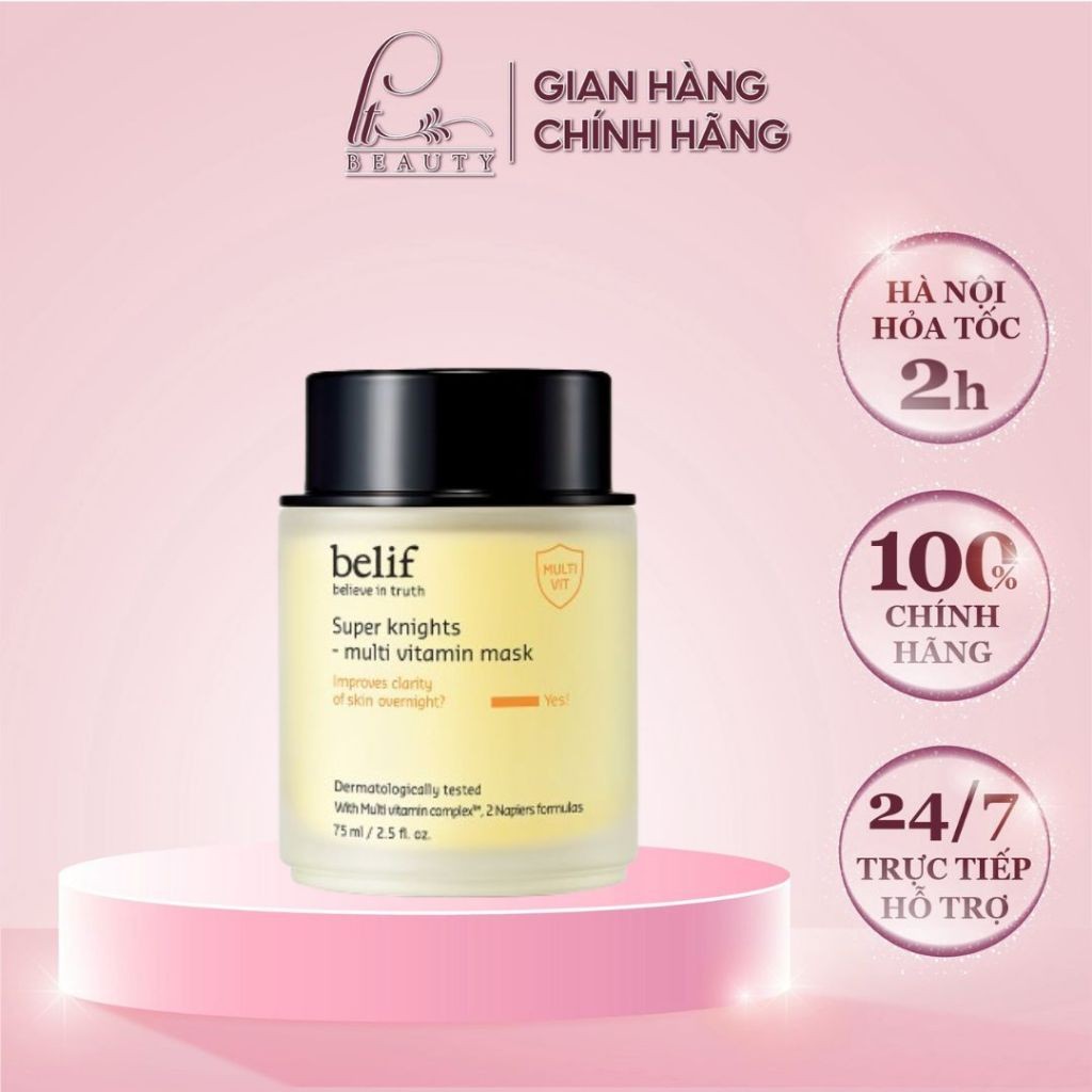 Mặt nạ ngủ belif Multi Vitamin Mask 75ml dưỡng ẩm và phục hồi da chuyên sâu IS78