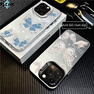 Ốp In Hình Retro Fantasy Xanh Trắng Bướm Dành Cho Redmi K70 K60 K50 K40 K30 Pro Ultra Gaming K70E13C 12C 10C 9C 12 10 A1 A2 Vỏ Bảo Vệ Bạc Màu Mờ