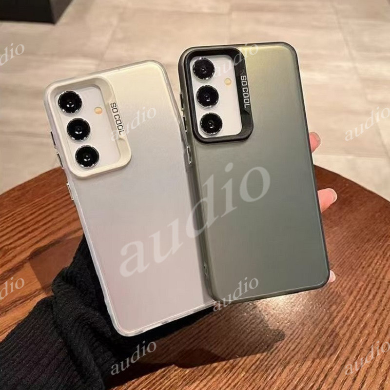 Dành Cho Samsung A56 5G Sang Trọng IMD Nhiều Màu Sắc Bạc Ốp Lưng Điện Thoại Samsung Galaxy A56 A36 A26 A16 5G 4G LTE 2025 Kim Loại Mờ Vỏ Cứng Cho SamsungA56 SamsungA16 5G Chống Rơi
