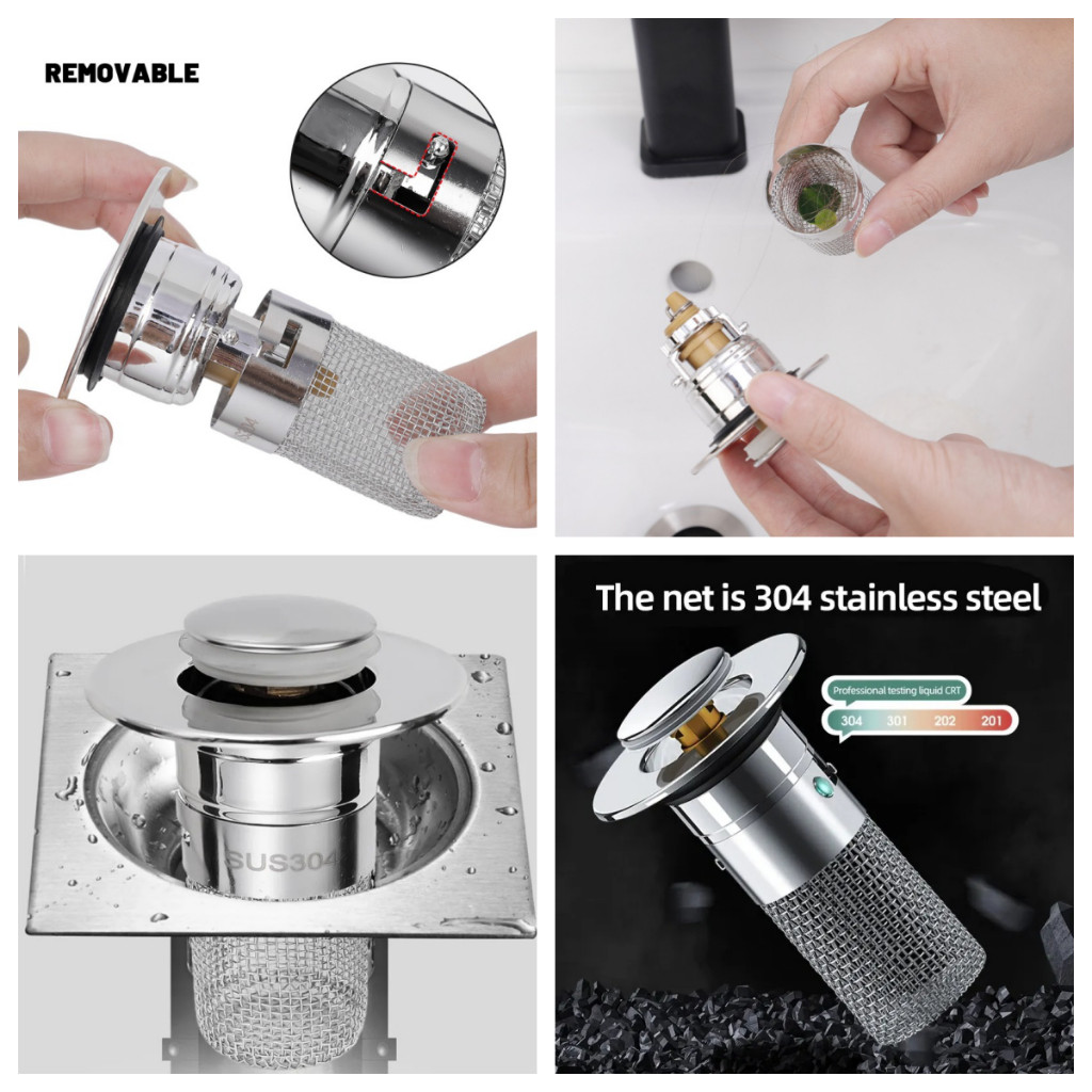 Chậu Rửa Rò Rỉ Cắm Bồn Rửa Thoát Nước Chặn Phòng Tắm Bật Lên Bồn Rửa Bộ Lọc Cắm Nút Rửa Lưu Vực Bắt Tóc Phụ Kiện Nhà Bếp