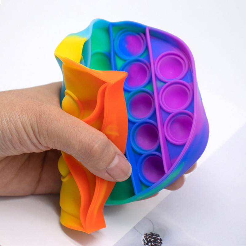 Nhiều Màu Sắc Pop Fidget Lo Âu Đồ Chơi Hình Hoạt Hình Bóp Đồ Chơi Xúc Giác Logic Trò Chơi