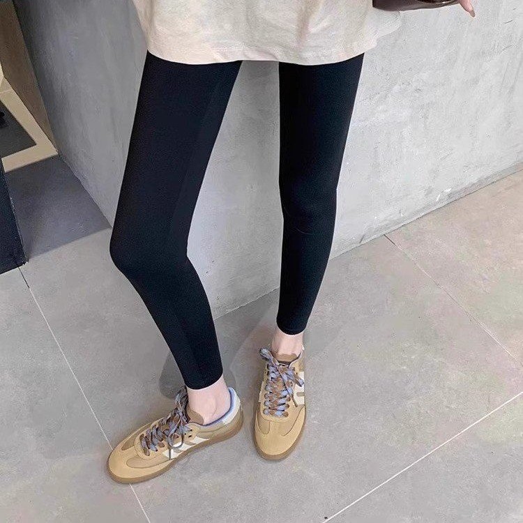 Giày đế bằng đế giữa quai chéo cổ điển xuân thu Giày đế bằng thời trang PU giày thường ngày thoáng khí thoải mái chống trơn trượt cho giới trẻ Hàn Quốc