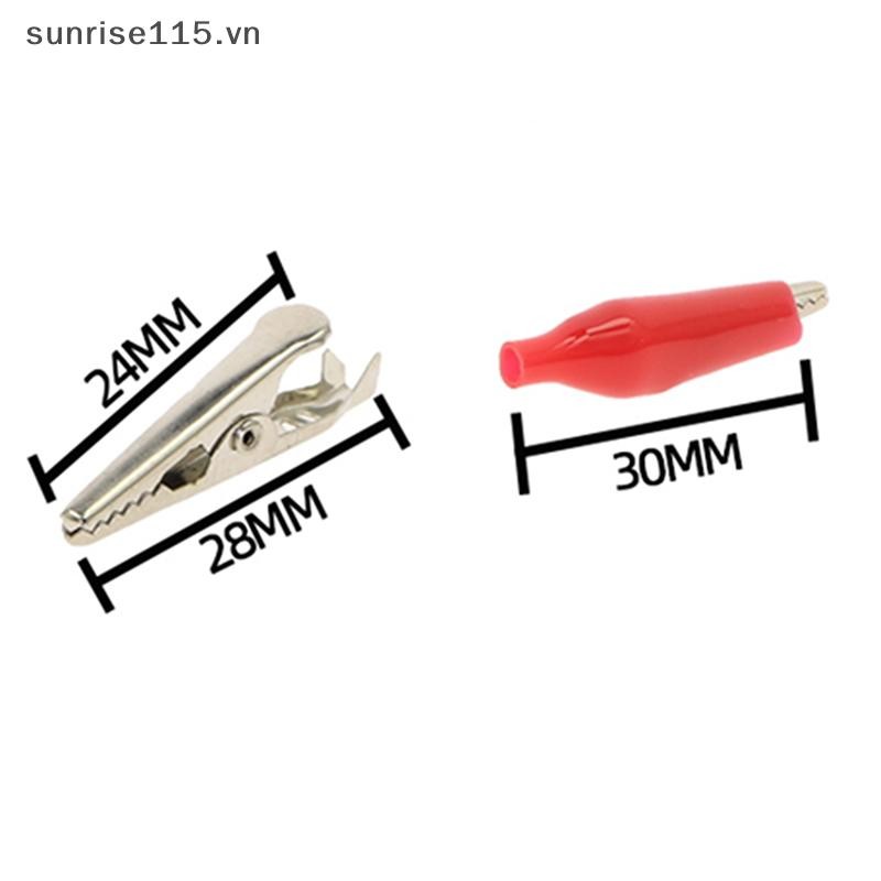Srvn 10 chiếc Kẹp cá sấu 28mm có vỏ Kẹp cá sấu Kẹp điện nhỏ Kẹp thử nghiệm Kẹp kim loại nhỏ.