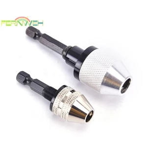 1 / 4 "Hex Shank Keyless Drill Chuck Bộ chuyển đổi trình điều khiển Bit thay đổi nhanh [MỚI]