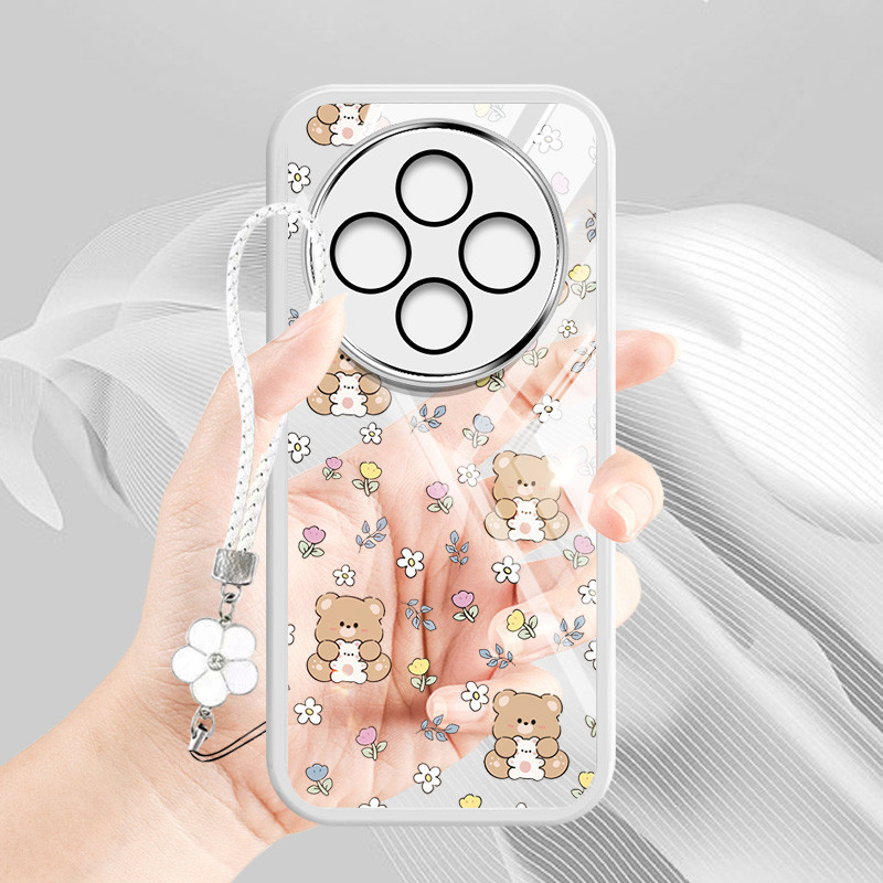 Ốp Điện Thoại Phong Cách YBD INS Cho Tecno Spark 30C Kl5 Kl5n Vỏ Họa Tiết Gấu Nhỏ Được Trang Bị Ống Kính Protecti