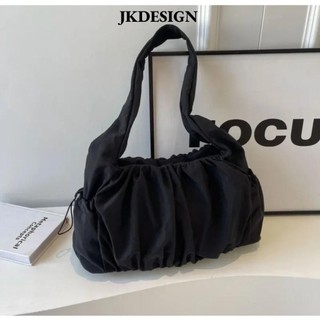 Túi Tote nữ JKDESIGN, Túi vải Nylon nguyên khối dung tích lớn, Túi lớp học một vai bền chất lượng cao