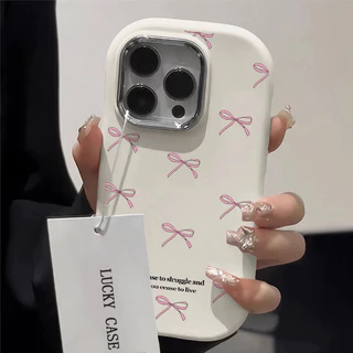 Ốp điện thoại nơ dây mịn mới Tương thích cho IPhone 16 15 14 13 12 11 Pro Max X Xs XR 8 7 Plus Chống sốc Chống trượt Bền thẩm mỹ Làm hài lòng mặt sau mềm
