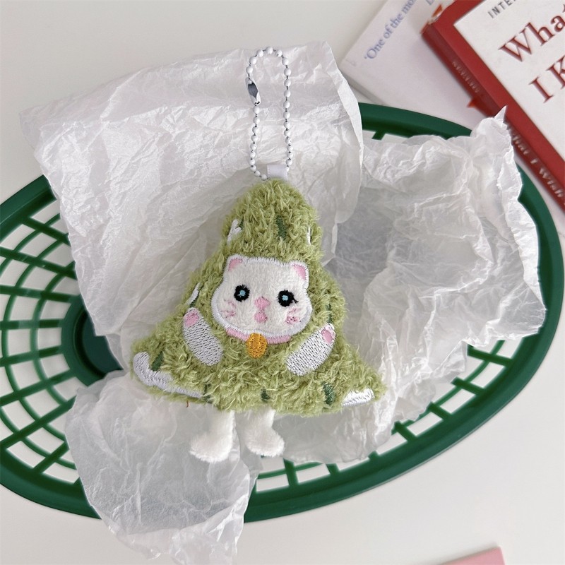 Bộ Giáng Sinh Dễ Thương Sang Trọng Đồ Trang Trí Búp Bê Móc Khóa Mềm Cuddle Ba Lô Túi Mặt Dây Chuyền Gif Trang Trí