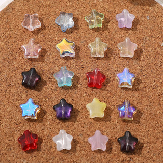 8mm ngôi sao năm cánh hạt thủy tinh Gradient Hạt rời hạt cườm Hoa tai diy Phụ Kiện Đầu phụ kiện mặt Dây Chuyền Nữ bán buôn