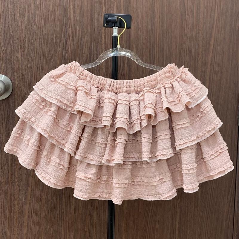 Chân Váy Xòe 3 Tầng Coquette Dễ Thương Có Quần Bảo Hộ Freesize