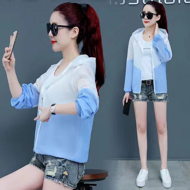 Chống tia cực tím Xuân Thu Hè Mới Áo Khoác Mỏng Thể Thao Ngắn Nhỏ Chống Nắng Quần Áo Nữ Mặc Ngoài