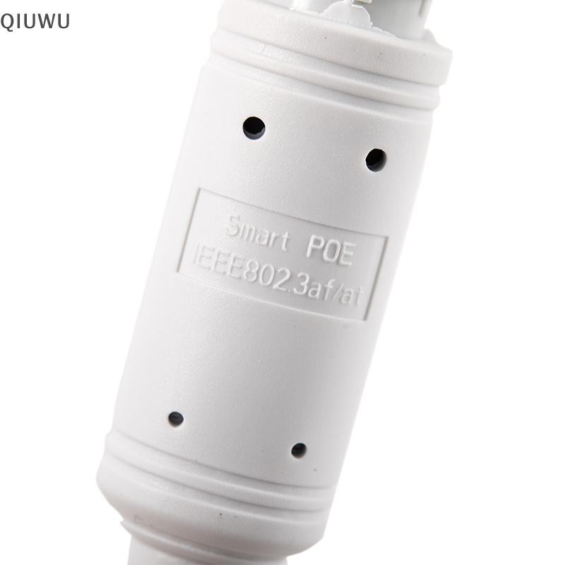 Qiuwu 48V đến 12V POE Splitter Bộ chuyển đổi chống nước Mô-đun cấp nguồn cáp Camera IP.