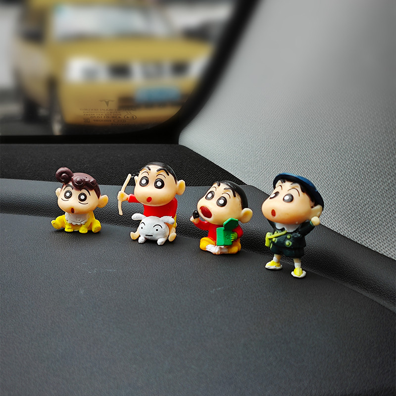 8 Cái / bộ Crayon Shin chan Đồ Trang Trí Ô Tô Bảng Điều Khiển Trung Tâm Ô Tô Đồ Trang Trí Bàn Văn Phòng Đồ Trang Trí Nội Thất Ô Tô
