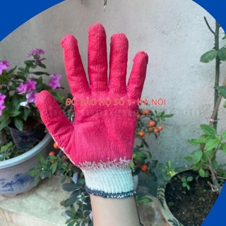 Bịch 10 đôi găng gang tay vải PHỦ SƠN ĐỎ bảo hộ lao động, gang lao động