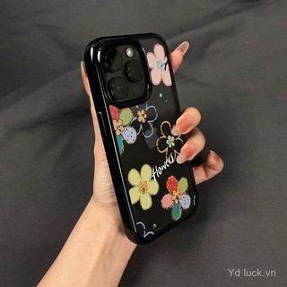 Ốp điện thoại trong suốt bán chạy đơn giản đầy màu sắc Hoa đơn giản độc đáo Thích hợp cho iPhone 14pro 16pro 14plus 15 14 13promax 12pro 11 13pro x x xsmax xr 7plus 8plus xs Vỏ điện thoại chống sốc