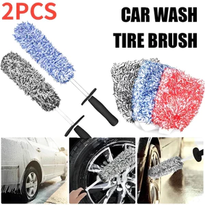 1/2PC Cao Cấp Bàn Chải Bánh Xe Microfiber Tay Cầm Mềm Chống Trơn Trượt Nói Dụng Cụ Làm Sạch