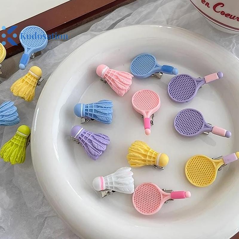 Kudosation Một Cặp Thể Thao Mùa Cầu Lông Vợt Kẹp Tóc Cá Tính Dễ Thương Nổ Kẹp Bé Gái Mũ Sáng Tạo Trẻ Em Phụ Kiện Tóc Đồ Trang Trí