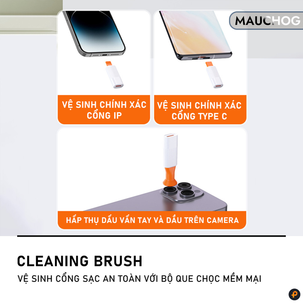 Bộ Dụng Cụ Vệ Sinh Đa Năng Nhỏ Gọn 12 Trong 1 Cho iPhone iPad Macbook Laptop Bàn Phím Tai Nghe