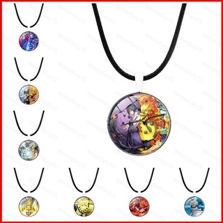 Vòng cổ mặt dây chuyền G13 Naruto Hatake Kakashi với dây da và đá quý thời thượng, phù hợp làm quà tặng