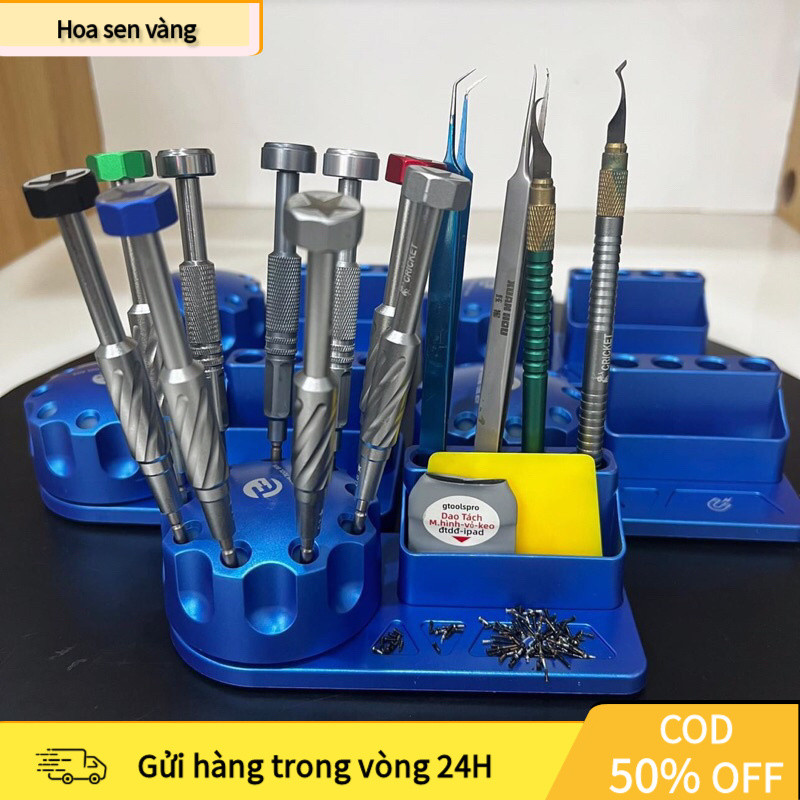 【24H】Đế Xoay 360 Độ Cắm Tô Vít Và Nhíp, Giá Đỡ Đồ Nghề Mini, Dụng Cụ Cho Thợ Sửa Chữa Tiện Lợi