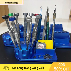 【24H】Đế Xoay 360 Độ Cắm Tô Vít Và Nhíp, Giá Đỡ Đồ Nghề Mini, Dụng Cụ Cho Thợ Sửa Chữa Tiện Lợi