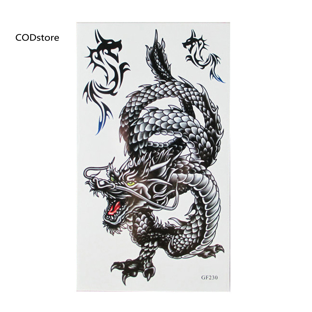 Hình xăm dán decal tạm thời KDC Dragon - kháng nước, tháo rời dễ dàng