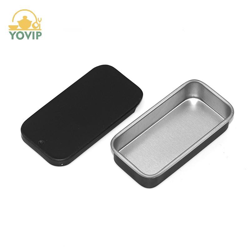 YOVIP Kim Loại Hình Chữ Nhật Rỗng Hộp Thiếc Thiếc Đẩy Kẹo Hộp Đựng Thuốc Hộp Bảo Quản VN
