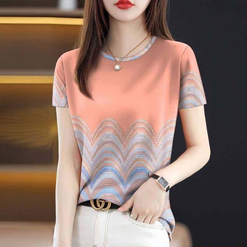 Áo thun ngắn tay mùa hè 2025 style Hàn Quốc, thiết kế đơn giản dành cho nữ