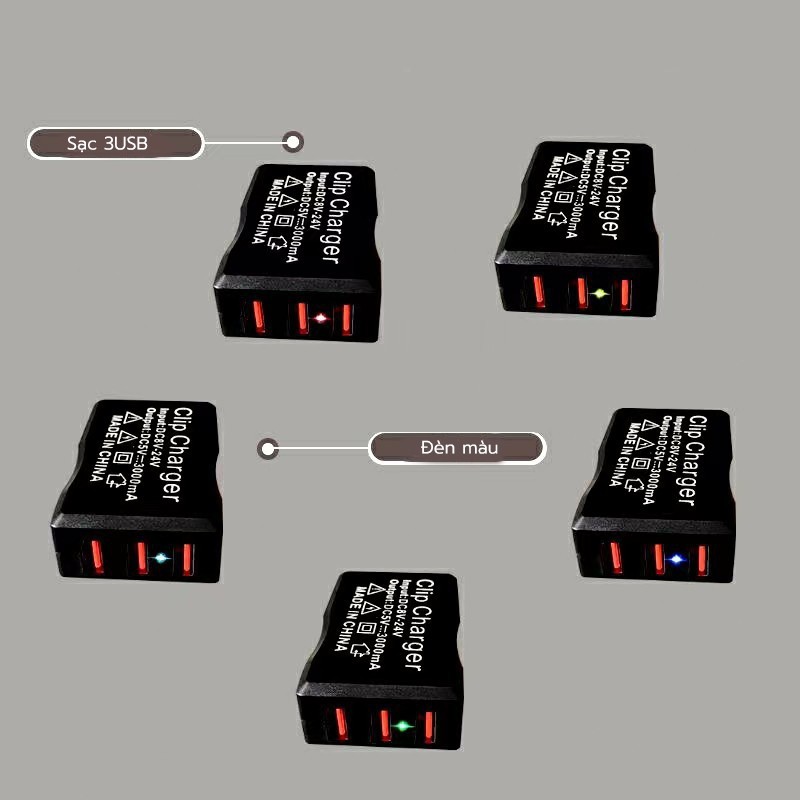 Bộ Sạc Điện Thoại USB 12V–24V Ra 5V – Sạc Từ Xe Hơi, Xe Máy, Tương Thích Mọi Loại Điện Thoại
