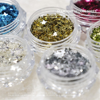 Móng Tay Nghệ Thuật Ngôi Sao Bốn Cánh Sequin Cổ Tích Lấp Lánh Ngôi Sao Kim Sa Lấp Lánh Siêu Flash Quyến Rũ Trang Trí Móng Tay Dụng Cụ Làm Móng Tay Cho Tiệm Làm Móng Tay
