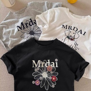 Mùa Hè Cotton Nguyên Chất Bé Gái Bé Trai Áo Thun Tay Ngắn Màu Xám Hoạt Hình Chó In Hình Thời Trang Cho Bé Cổ Tròn